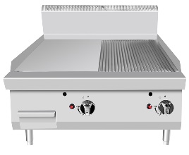 Fry-top a Gás Placa Lisa | AT7G8G-C-A | Douro